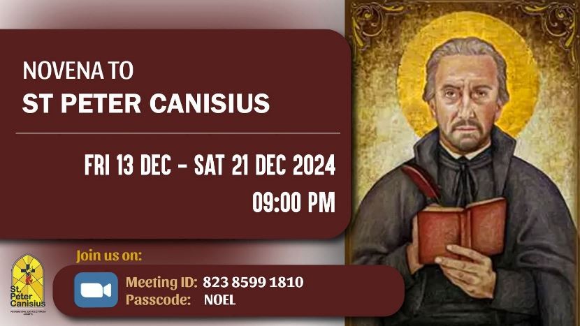 Novena to St. Peter Canisius - Fri 13 Dec to Sat 21 Dec 2024 09:00PM