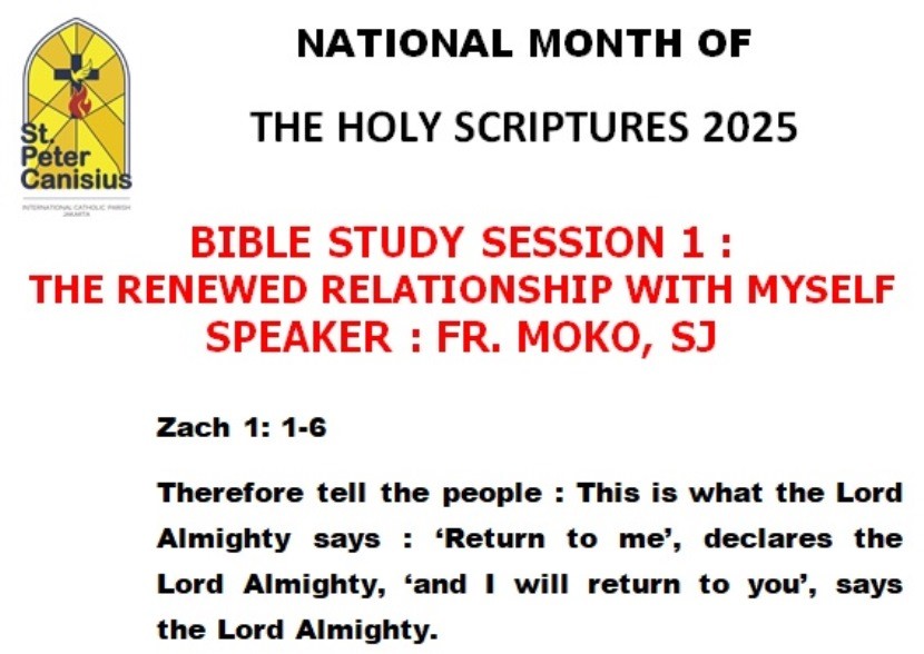 Bible Study Session 1 - The Renewed Relationship with MySelf Sun September 6, 2025 12.00PM