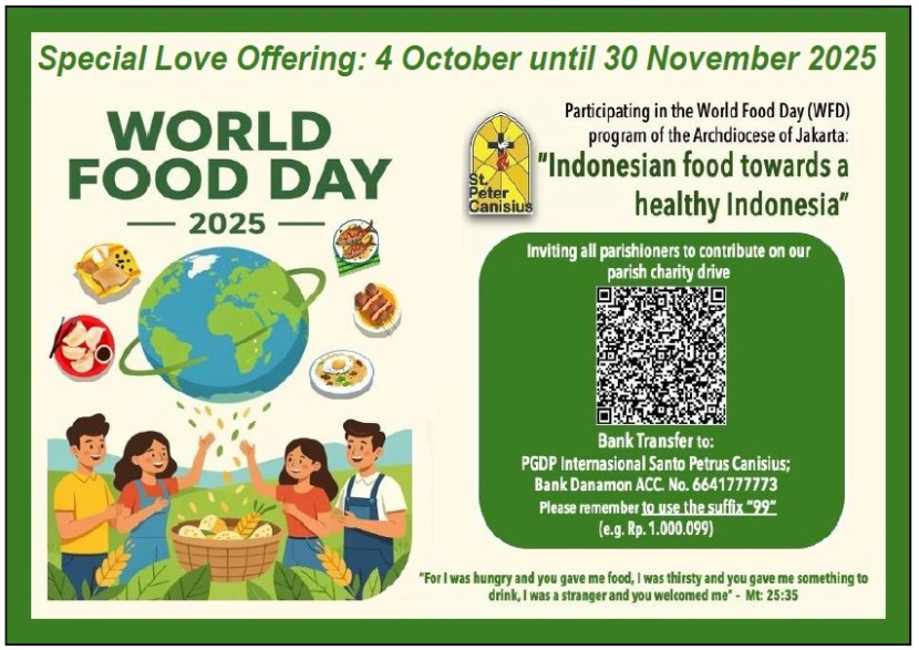 World Food Day 2025 -  4th October until 30th November 2025