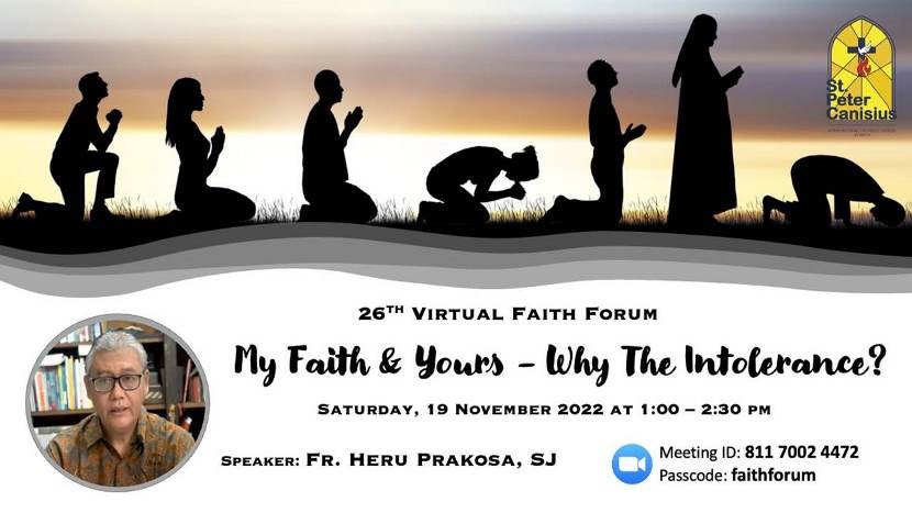 26th VFF - My Faith & Yours - Why The Intolerance?