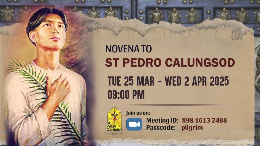 Novena to St. Pedro Calungsod - Tue 25 Mar to Wed 2 Apr 2025 9PM
